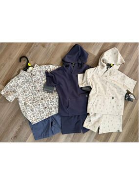 Boys Modern Moments by Gerber Nautical Print Set 3T Beige Blue